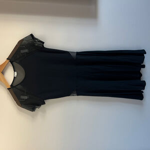 Garage Black Mini Dress with Sheer Accents